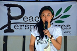 Dahlia Simangan, our co-founder and Executive Director, explaining the mission-vision of Peace Perspectives